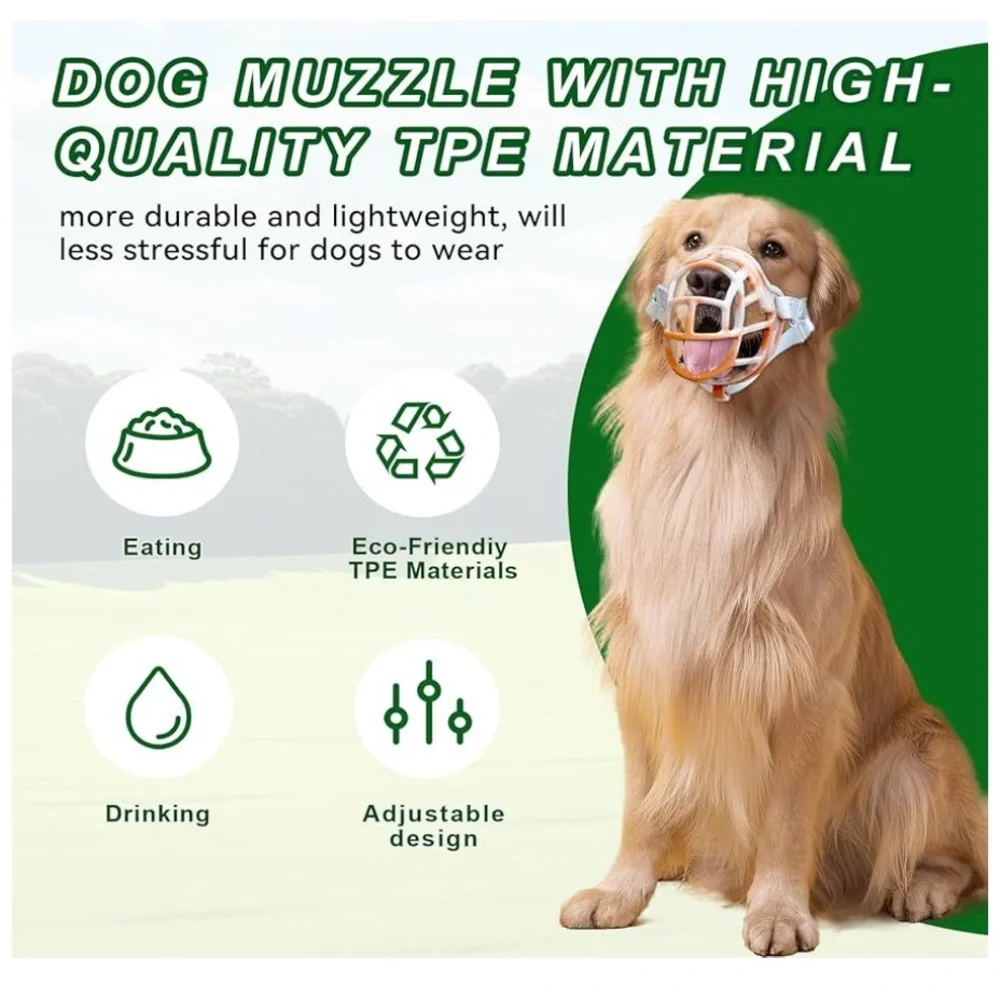 Comfortable Dog Muzzle for Grooming - Tan NWT